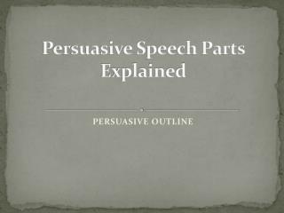 Persuasive Speech Parts Explained