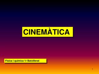 CINEMÀTICA