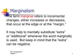 Marginalism