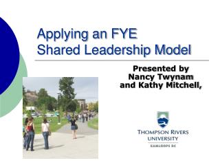 Applying an FYE Shared Leadership Model