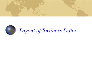 Layout of Business Letter