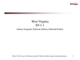 West Virginia E9-1-1 Johnny Guajardo, Deborah Allison, Deborah Prather
