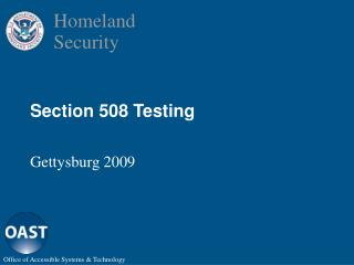 Section 508 Testing