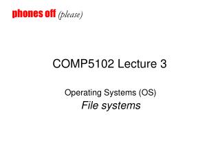 COMP5102 Lecture 3