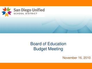 Board of Education Budget Meeting