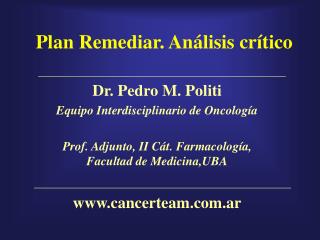 Plan Remediar. Análisis crítico