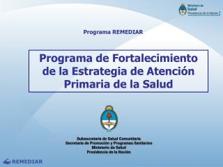 Programa de Fortalecimiento de la Estrategia de Atención Primaria de la Salud