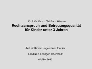 Amt für Kinder, Jugend und Familie Landkreis Erlangen-Höchstadt 6 März 2013