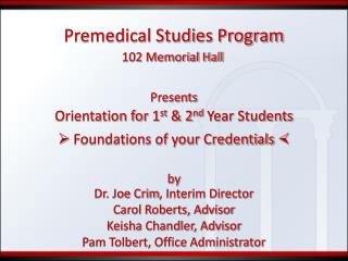 Premedical Studies Program