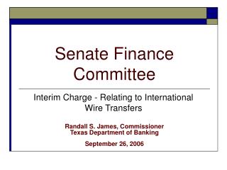 Senate Finance Committee