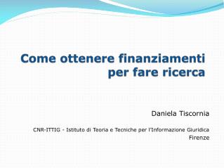 Come ottenere finanziamenti per fare ricerca