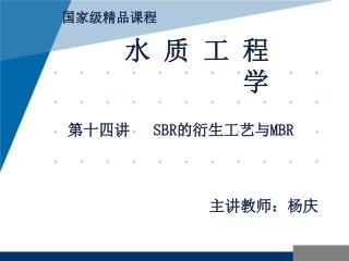 第十四讲 SBR 的衍生工艺与 MBR