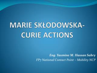 MARIE SKŁODOWSKA-CURIE ACTIONS