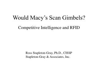Would Macy’s Scan Gimbels?