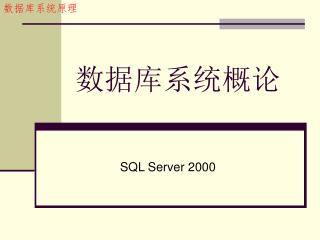 数据库系统概论