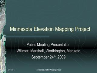 Minnesota Elevation Mapping Project