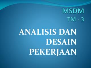 MSDM TM - 3