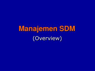 Manajemen SDM