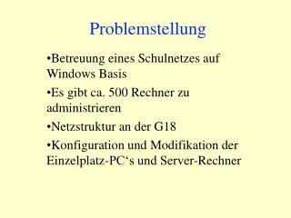 Problemstellung