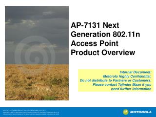 AP-7131 Next Generation 802.11n Access Point Product Overview