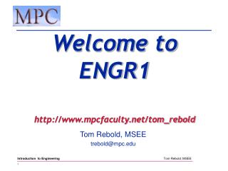 Tom Rebold, MSEE trebold@mpc