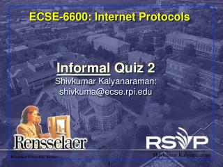 ECSE-6600: Internet Protocols