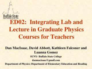 ED02: Integrating Lab and Lecture in Graduate Physics Courses for Teachers