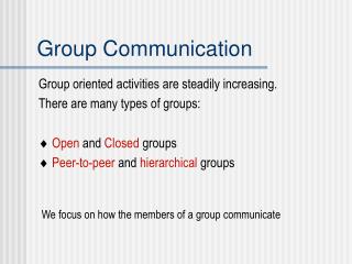 Group Communication