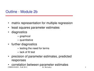 Outline - Module 2b