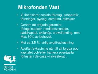 Mikrofonden Väst