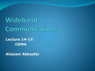 Wideband Communications