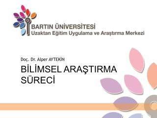 BİLİMSEL ARAŞTIRMA SÜRECİ