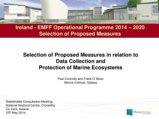 Ireland - EMFF Operational Programme 2014 – 2020 Selection of Proposed Measures