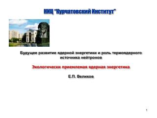 Будущее развитие ядерной энергетики и роль термоядерного источника нейтронов