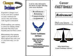 Career FACT SHEET