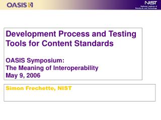 Simon Frechette, NIST