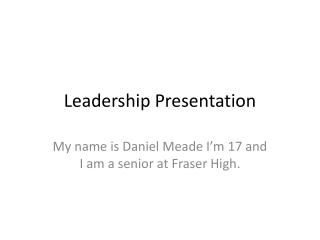 Leadership Presentation