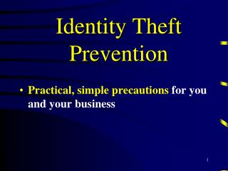 Identity Theft Prevention