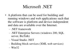 Microsoft .NET