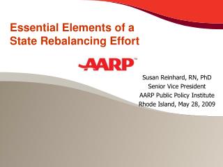 Essential Elements of a State Rebalancing Effort