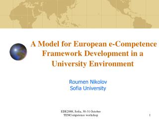 A Model for European e-Competence Framework Development in a University Environment