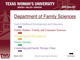 Department of Family Sciences