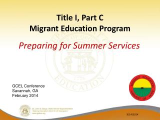 Title I, Part C Migrant Education Program