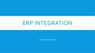 ERP INTEGRATION