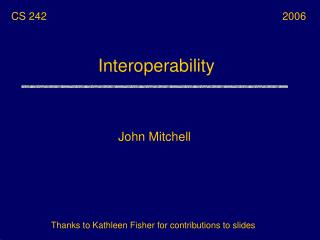 Interoperability