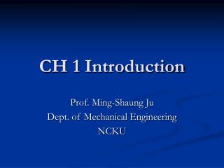 CH 1 Introduction