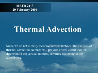 METR 2413 20 February 2004