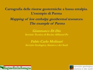 Cartografia delle risorse geotermiche a bassa entalpia. L’esempio di Parma