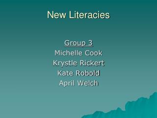 New Literacies