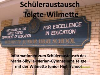 Schüleraustausch Telgte-Wilmette